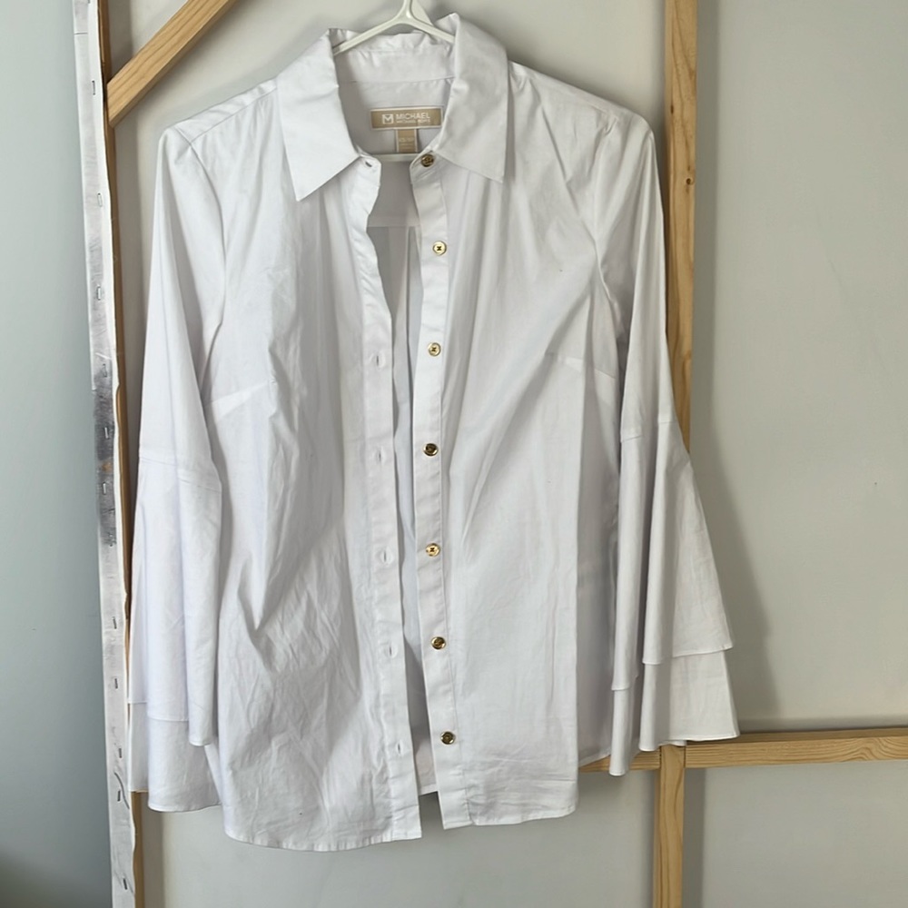 Michael kors bell sleeve dress shirt